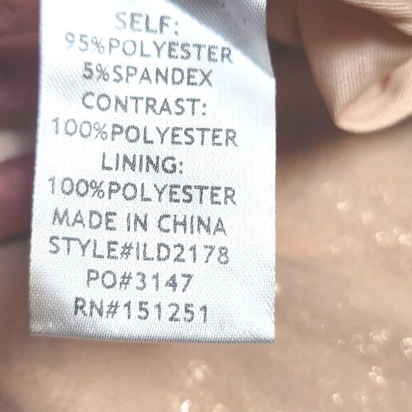 In Loom Baltic Born Rose Gold Sequin Shift Mini Dress Size L New - Picture 10 of 10